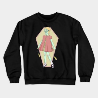 Nunchuck skull girl Crewneck Sweatshirt